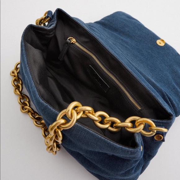 LAST 1!🔥ZARA QUILTED DENIM CHAIN STRAP CROSSBODY - Picture 16 of 16